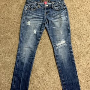 Distressed jeans. 31” inseam